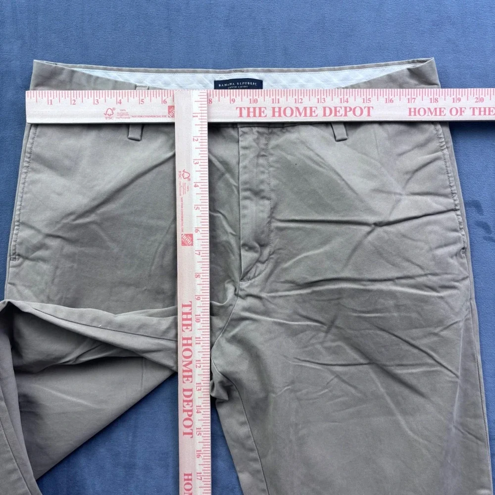 Banana Republic Gavin Chino Khaki Tan Straight Leg Pants Mens 36x34 Cotton Twill